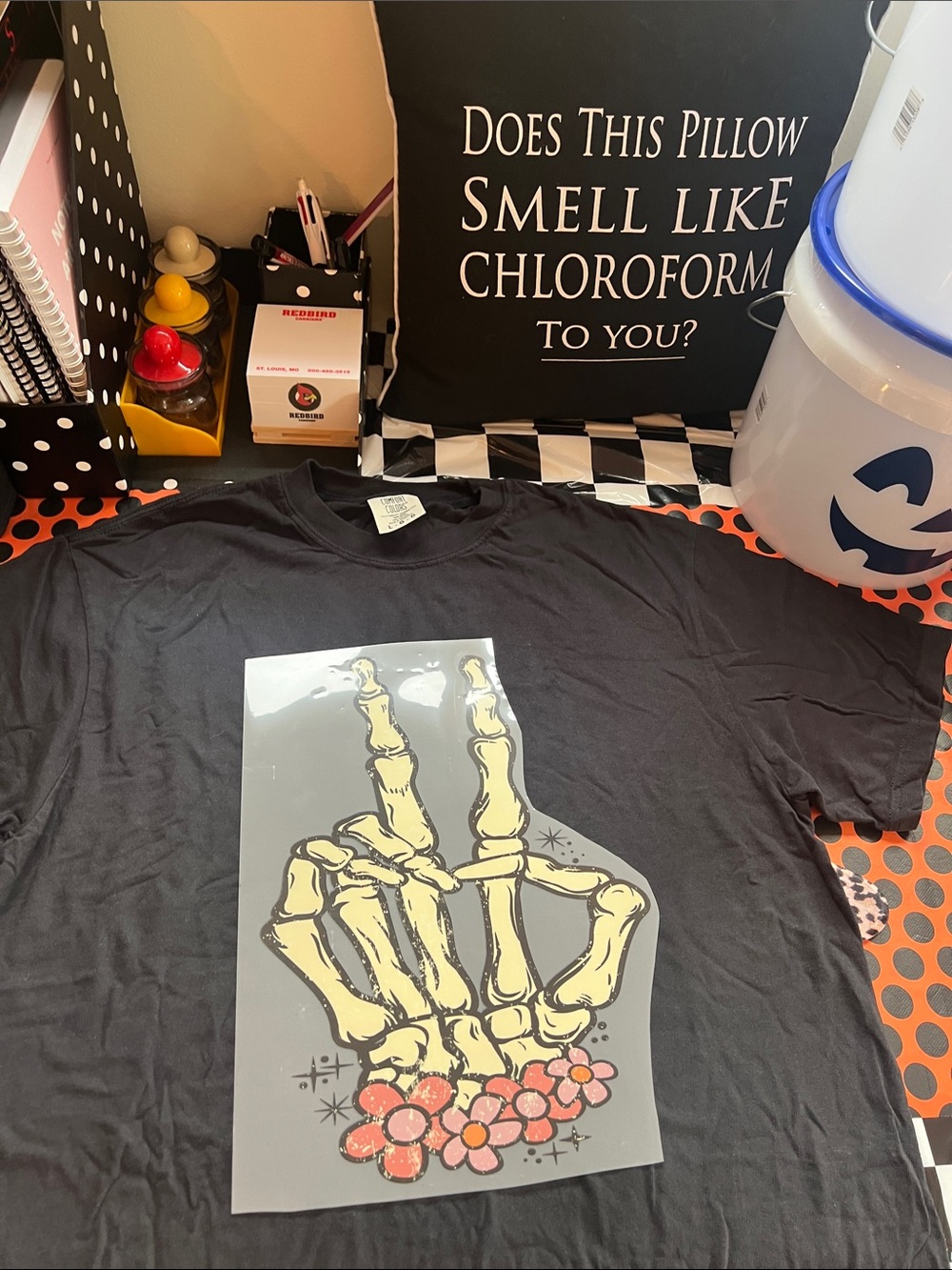 Comfort Colors glow in the dark Halloween T size L